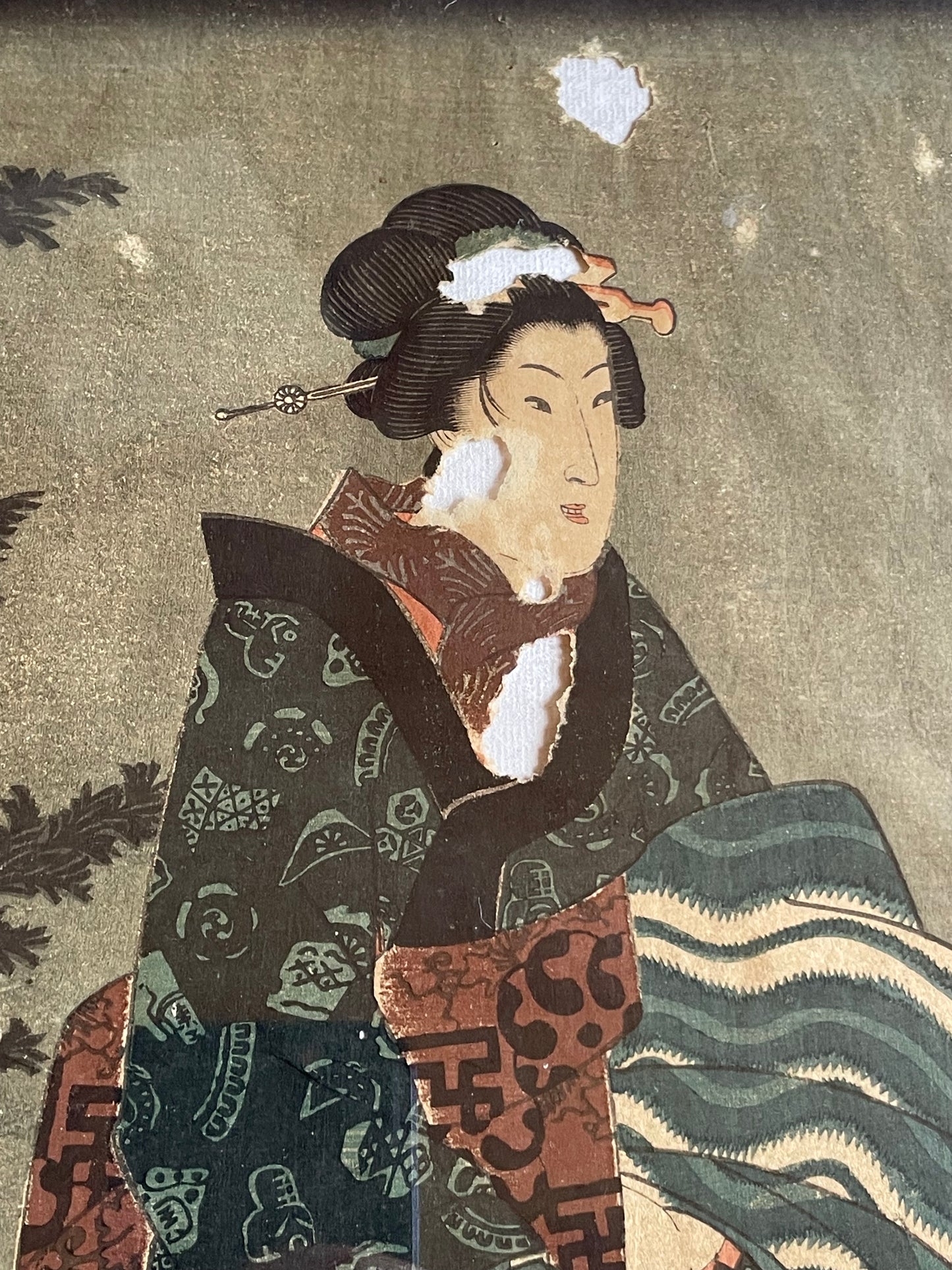 1828-42 Ukiyo-e Beauty Print by Keisai Eisan in New A3 Frame