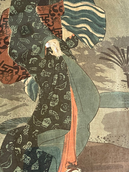 1828-42 Ukiyo-e Beauty Print by Keisai Eisan in New A3 Frame