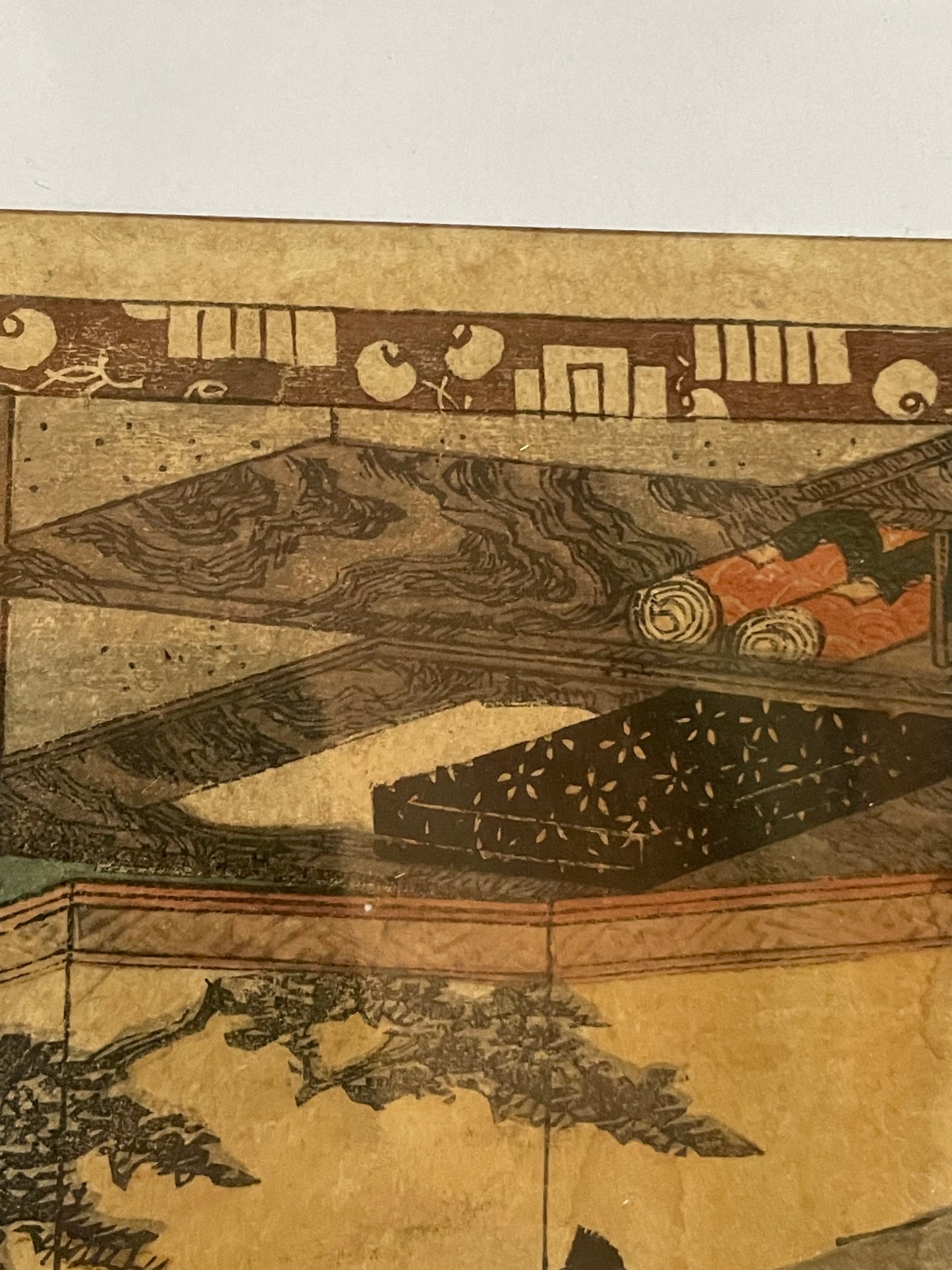 1863 Ukiyo-e Palace Scene by Utagawa Kunisada (In a new A3 Frame)