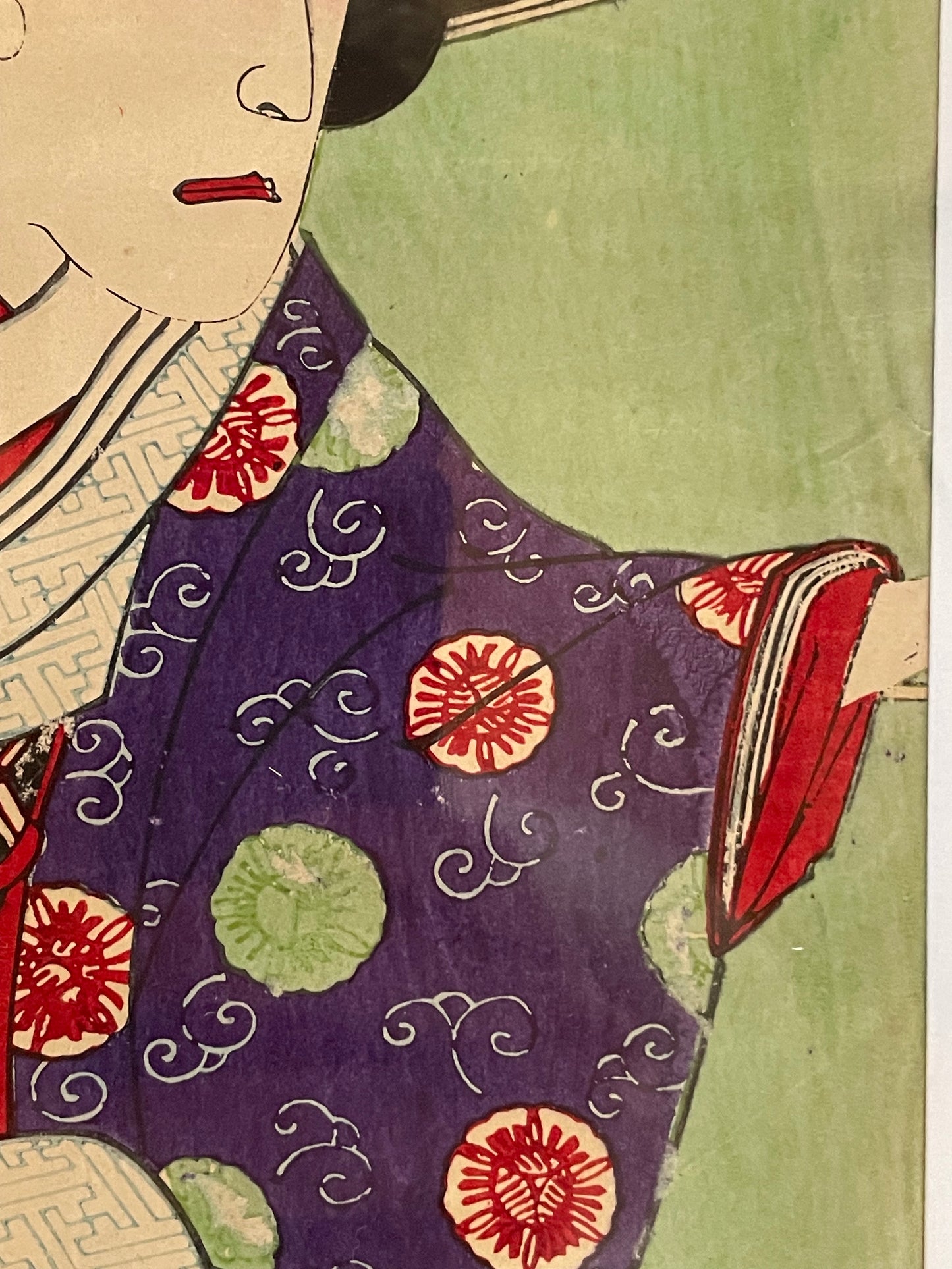 1880 Kabuki Diptych – Kamakura Sandaiki Featuring Onoe Kikugorō V by Toyohara Kunichika (In 2 New A3 Frames)