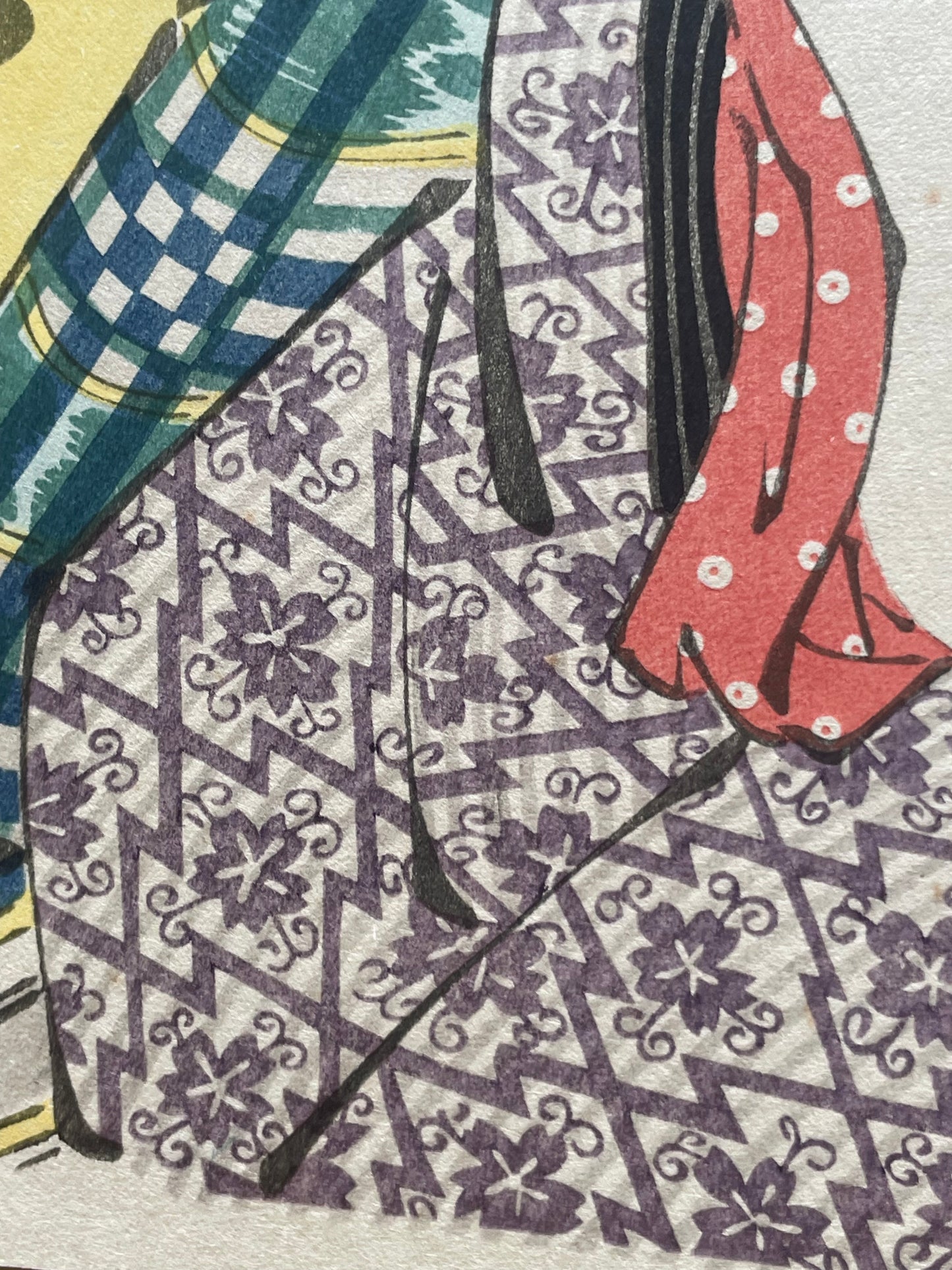 Edo 1801–1804  Ukiyo-e "Okiku of the Kinokuniya House"  Yoshiwara Geisha Portrait by Kitagawa Utamaro (Approximately 28X40CM)