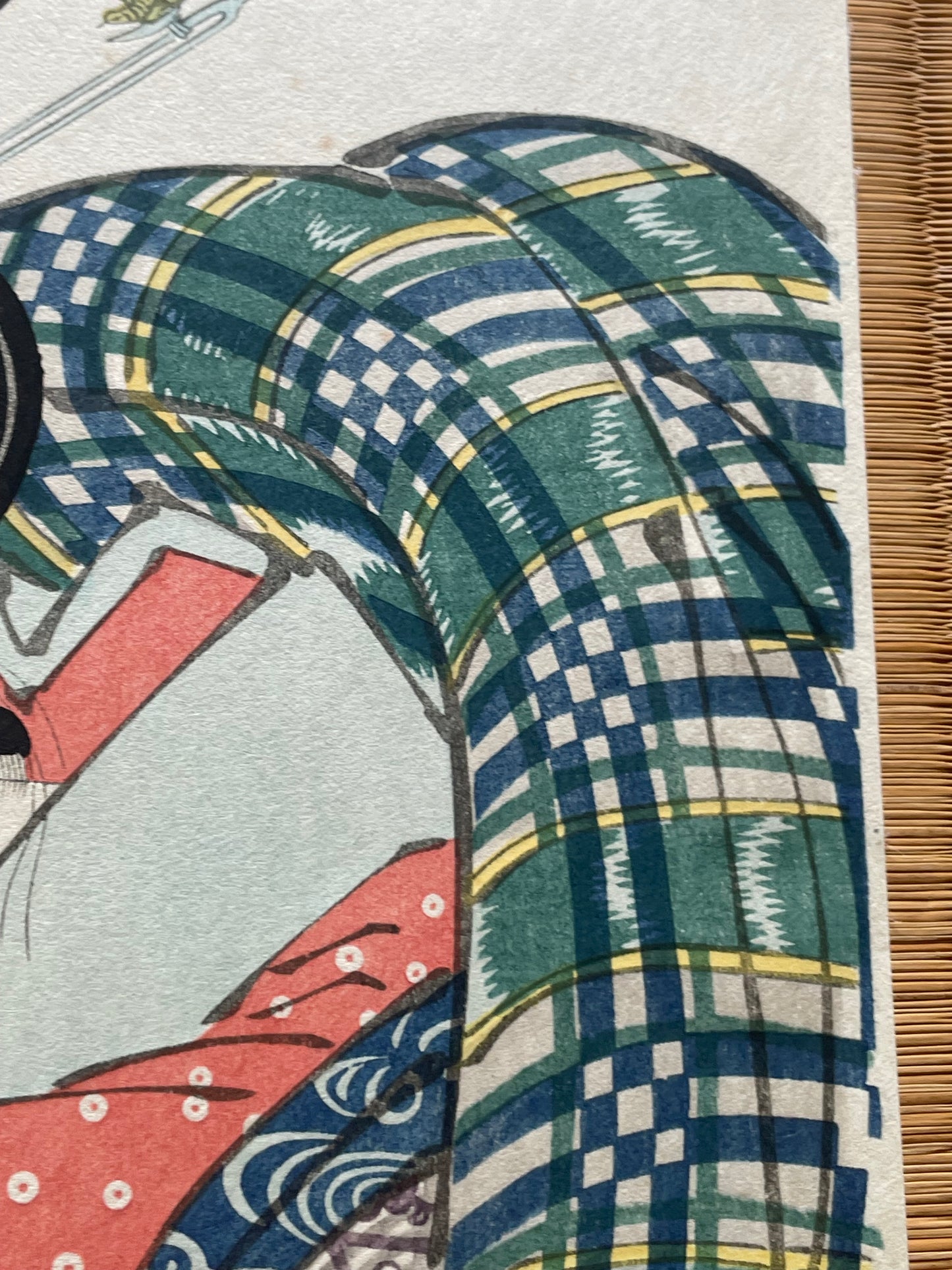 Edo 1801–1804  Ukiyo-e "Okiku of the Kinokuniya House"  Yoshiwara Geisha Portrait by Kitagawa Utamaro (Approximately 28X40CM)