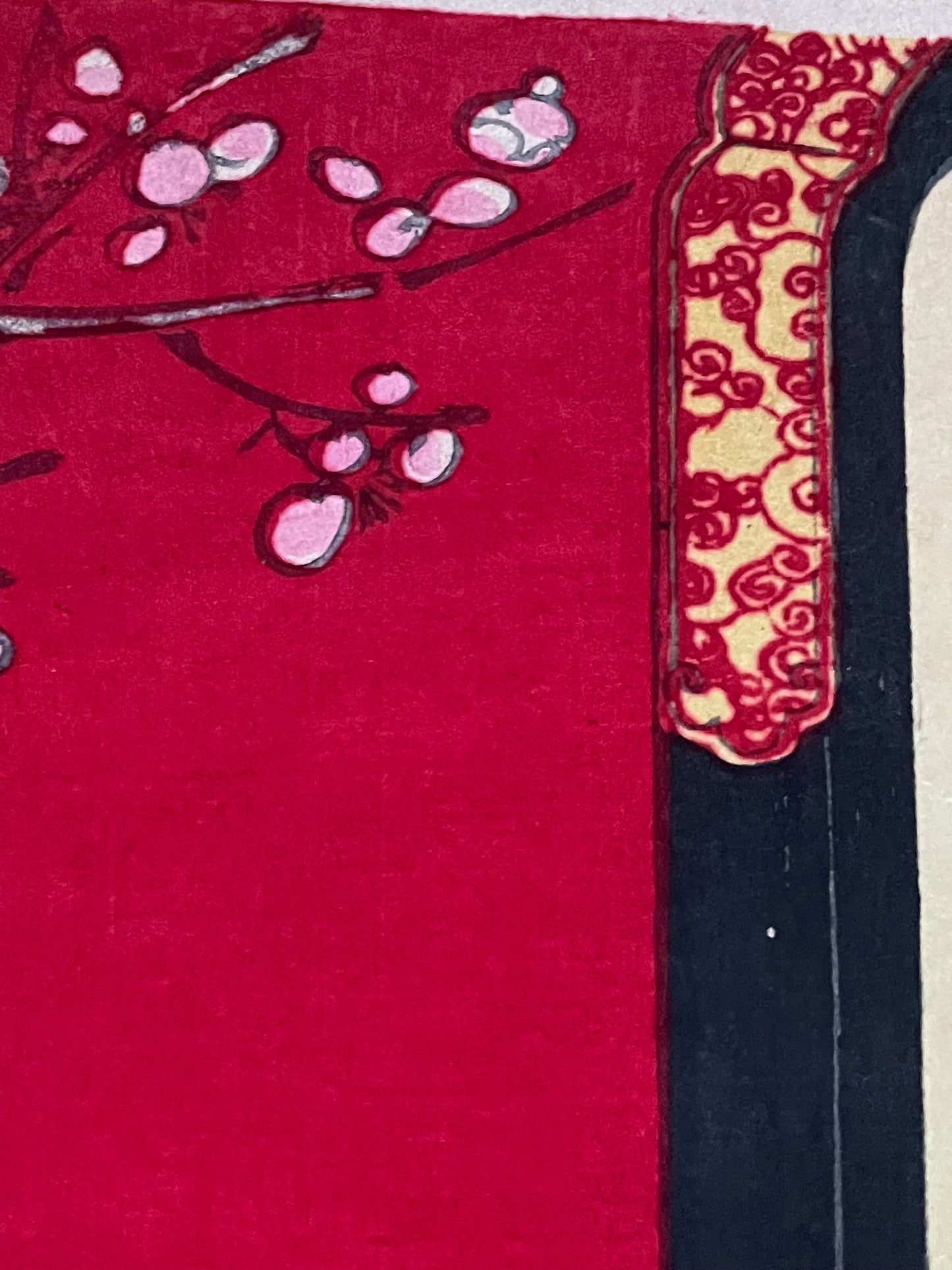 Meiji 1883–1887 Ukiyo-e Kabuki Actor Portrait " Ichimura Uzaemon XIII as Soga Jūrō" by Toyohara Kunichika (Approximate 25X37CM)