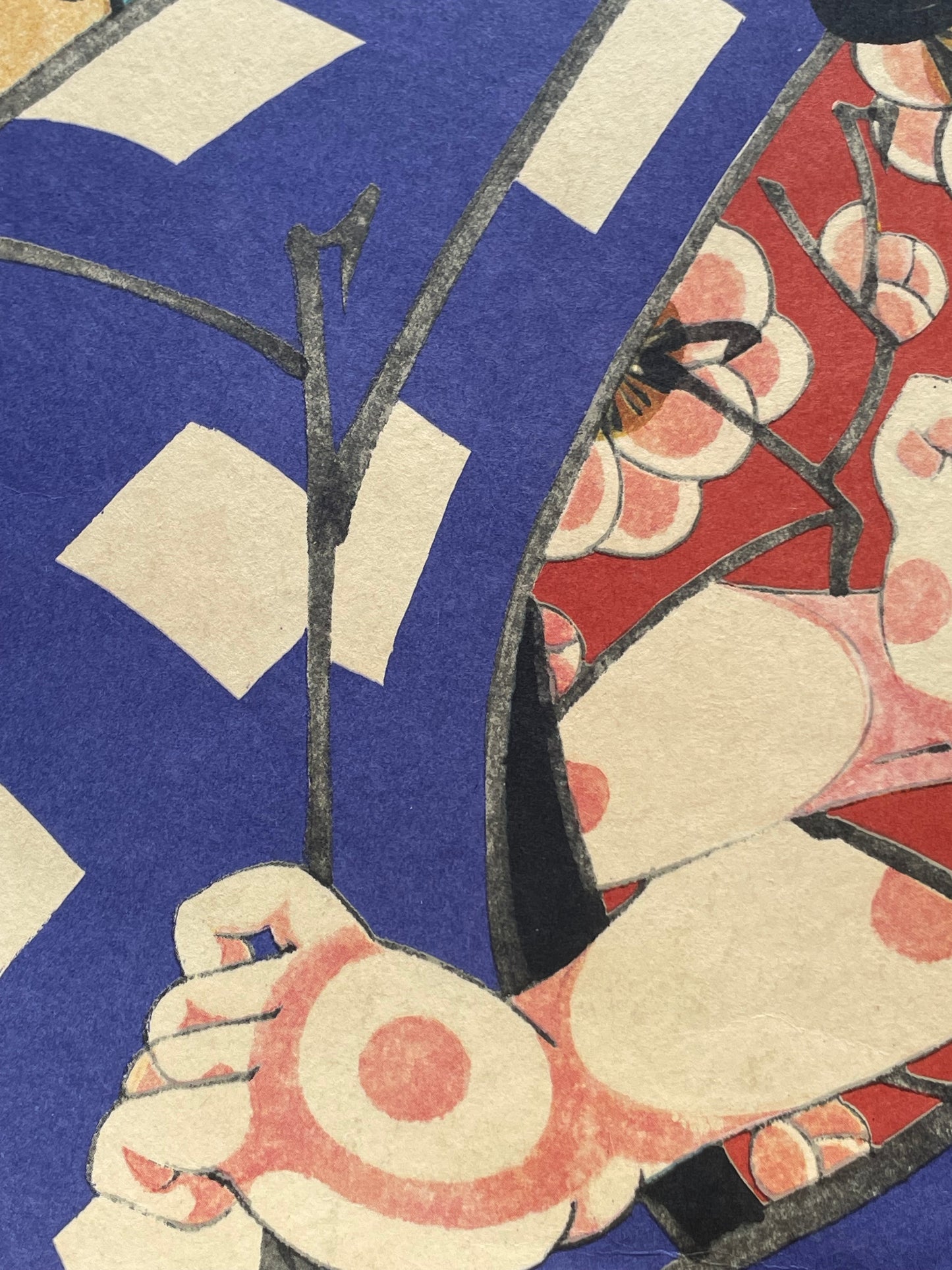 Showa 1950s Ukiyo-e Reprint of Yūgiri and Izaemon by Utagawa Kunisada (Approximately 52X34CM)