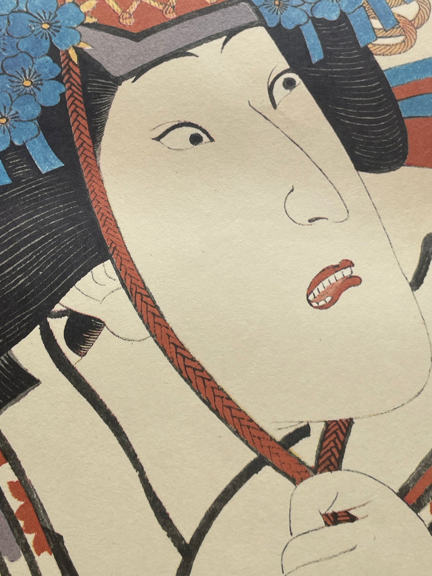 Showa 1950s Ukiyo-e Reprint Heian Court Geisha by Utagwa Kunisada (Approximately 34X52CM)