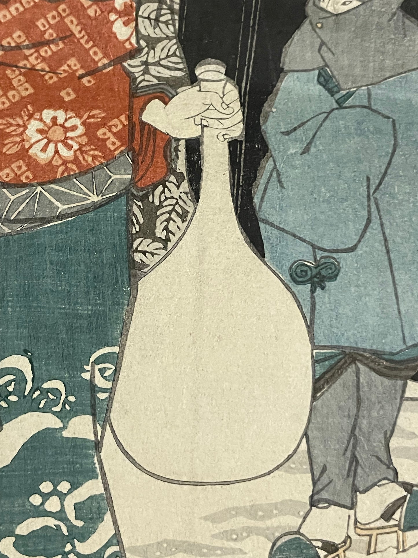 1847–1852 " First Snow – Monkey Trainer" Tamoiro Series by Utagawa Kunisada (Apprixmately 25X37CM)