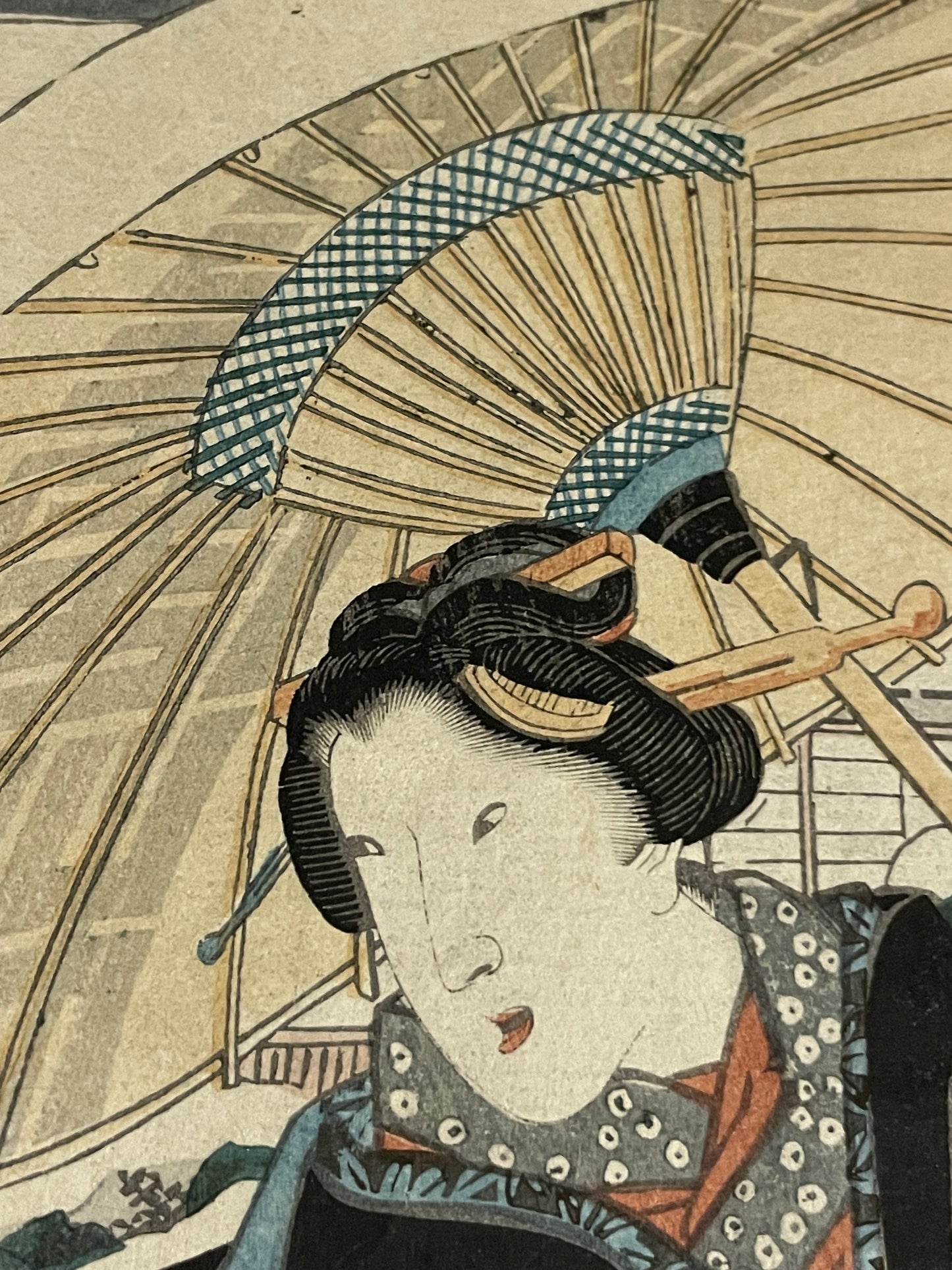 1847–1852 " First Snow – Monkey Trainer" Tamoiro Series by Utagawa Kunisada (Apprixmately 25X37CM)