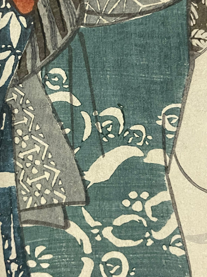 1847–1852 " First Snow – Monkey Trainer" Tamoiro Series by Utagawa Kunisada (Apprixmately 25X37CM)