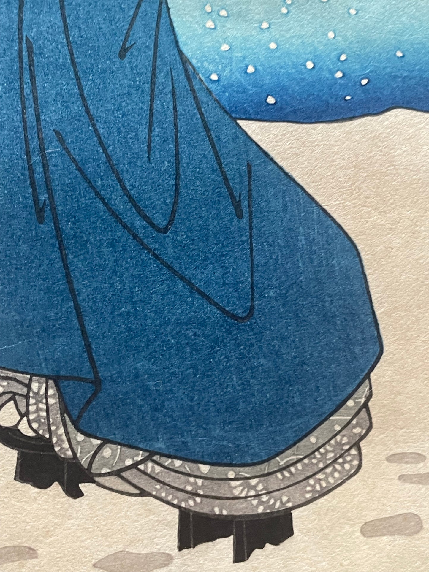 Edo 1847–1852 Ukiyo-e Ueno Shinobazu Pond in Snow – Winter Landscape Diptych by Utagawa Kunisada (Approximately 38X48CM)