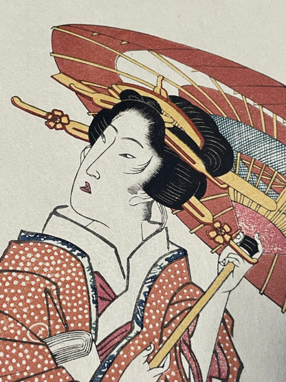 1930s Takamizawa Reprint of "Fūryū Keshō Mokufuku Kagami" by Isoda Koryūsai. (Approximately 30X40CM)