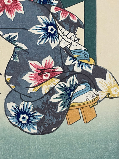 Showa 1930s Takamizawa Reprint of "Mariko Station" by Keisai Eisen (Approximately30X40CM)