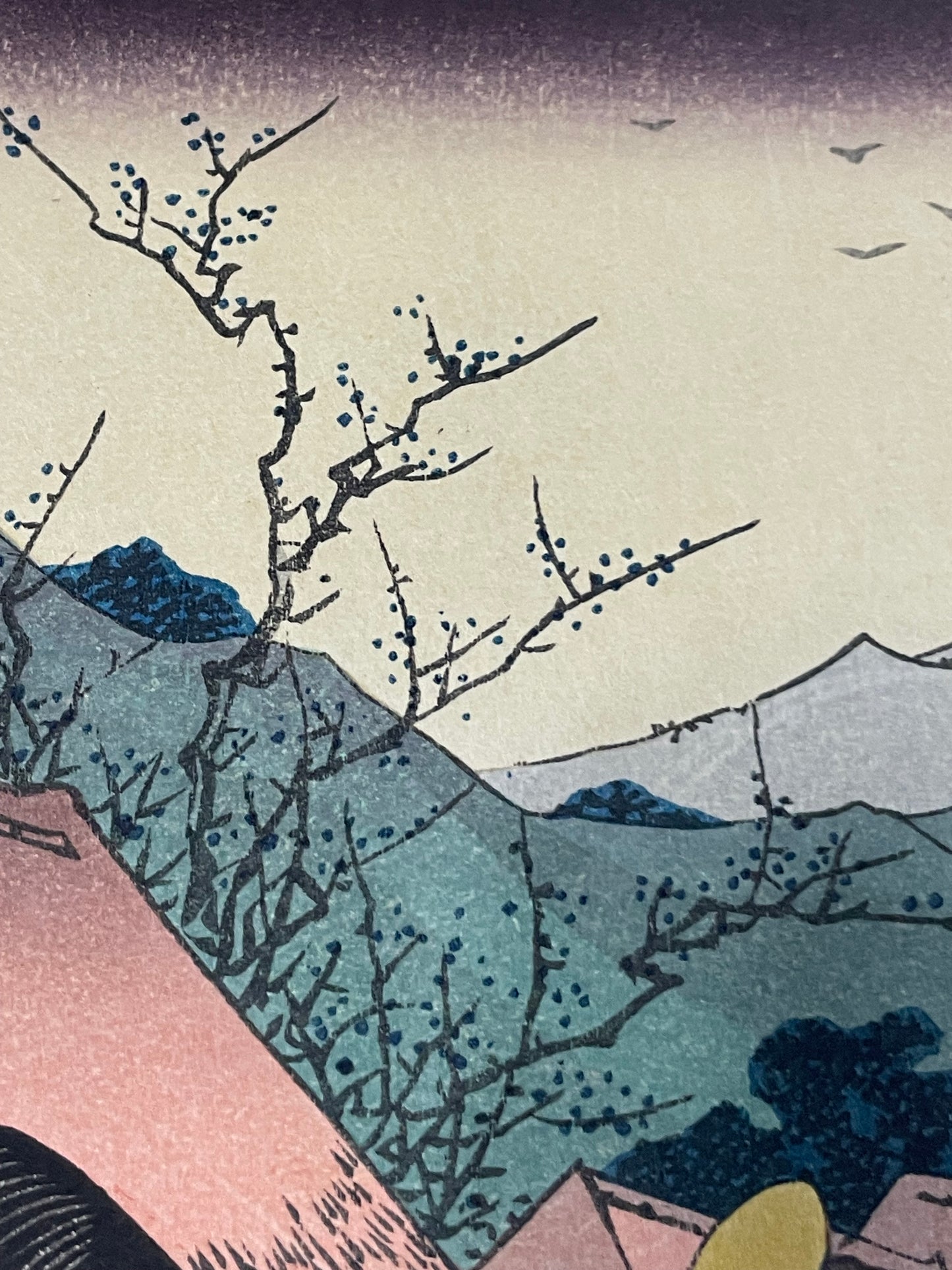 Showa 1930s Takamizawa Reprint of "Mariko Station" by Keisai Eisen (Approximately30X40CM)