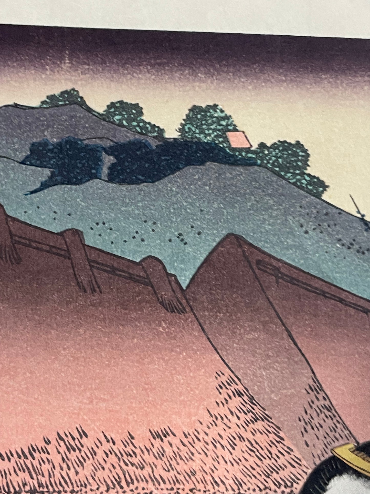Showa 1930s Takamizawa Reprint of "Mariko Station" by Keisai Eisen (Approximately30X40CM)
