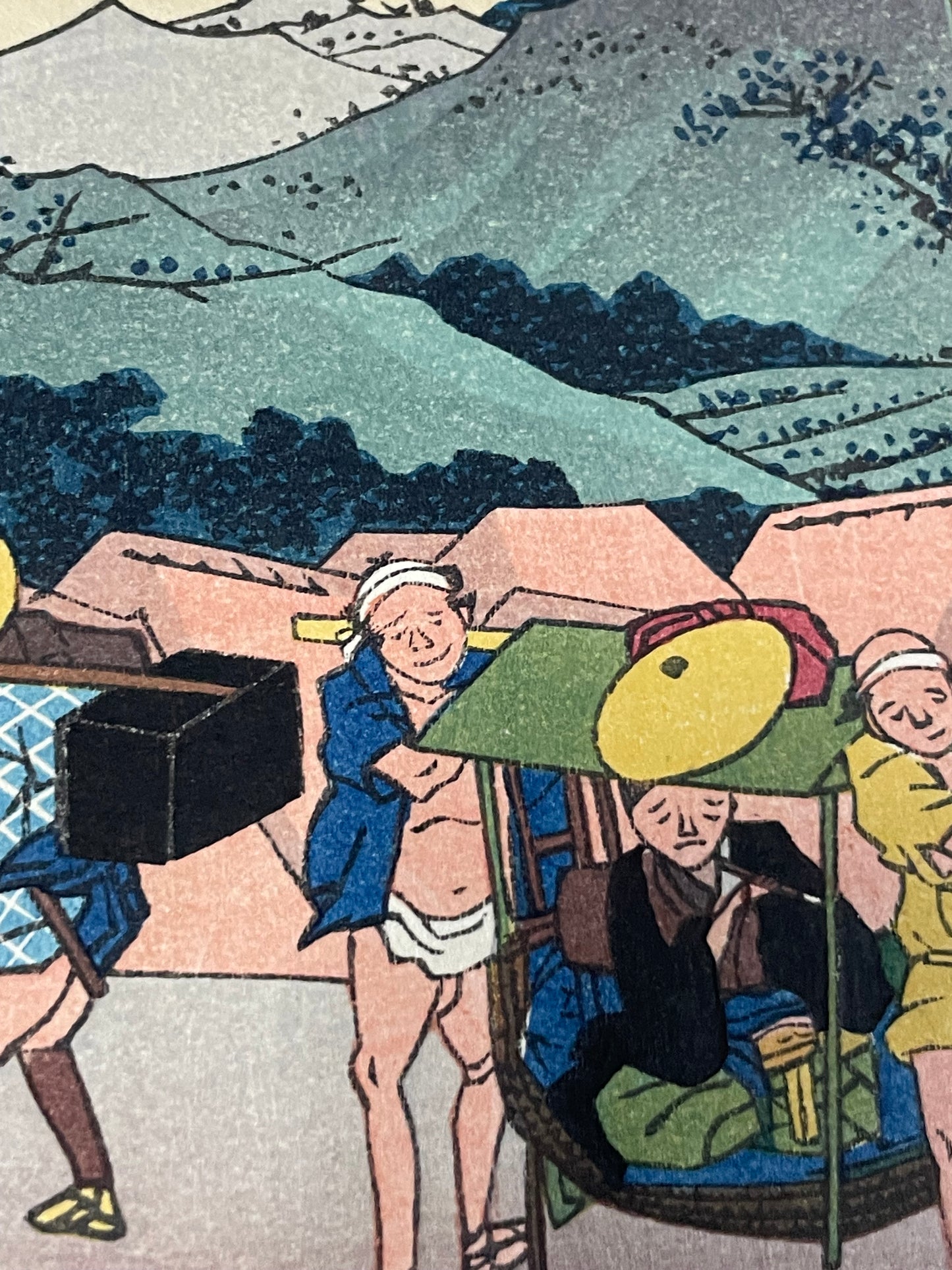 Showa 1930s Takamizawa Reprint of "Mariko Station" by Keisai Eisen (Approximately30X40CM)