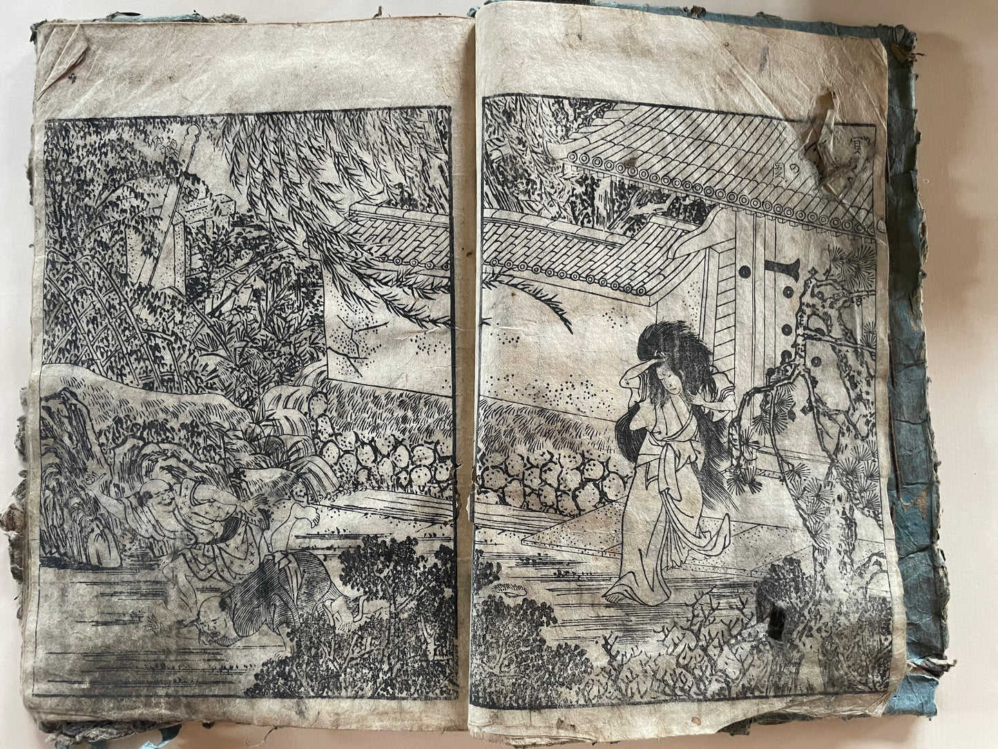 Edo 1808 Ehon Monogusa Tarō by Aikawa Minwa-Ukiyo-e Book