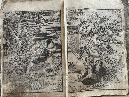 Edo 1808 Ehon Monogusa Tarō by Aikawa Minwa-Ukiyo-e Book