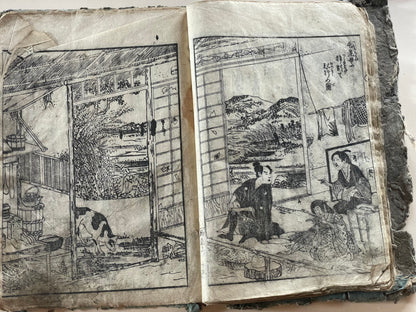 Edo 1808 Ehon Monogusa Tarō by Aikawa Minwa-Ukiyo-e Book