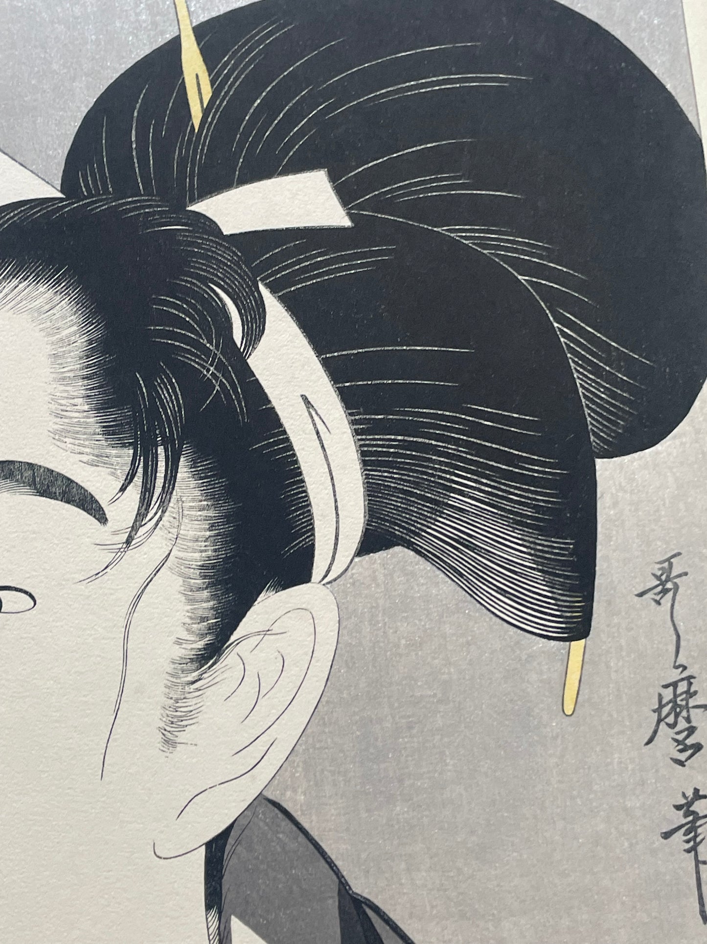 Showa 1955 Adachi Institute Reprint of "Izumiya Osen" by Kitagawa Utamaro (Approximately 30X40CM)