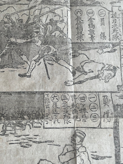 1905 Jiji Shinpō Russo-Japanese War Illustrated Broadside – Military Achievements