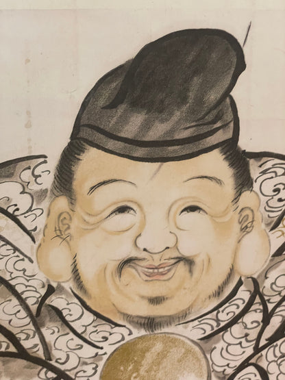 Shōwa 1960s Ōkuninushi no Mikoto Hanging Scroll – 170 × 67 cm