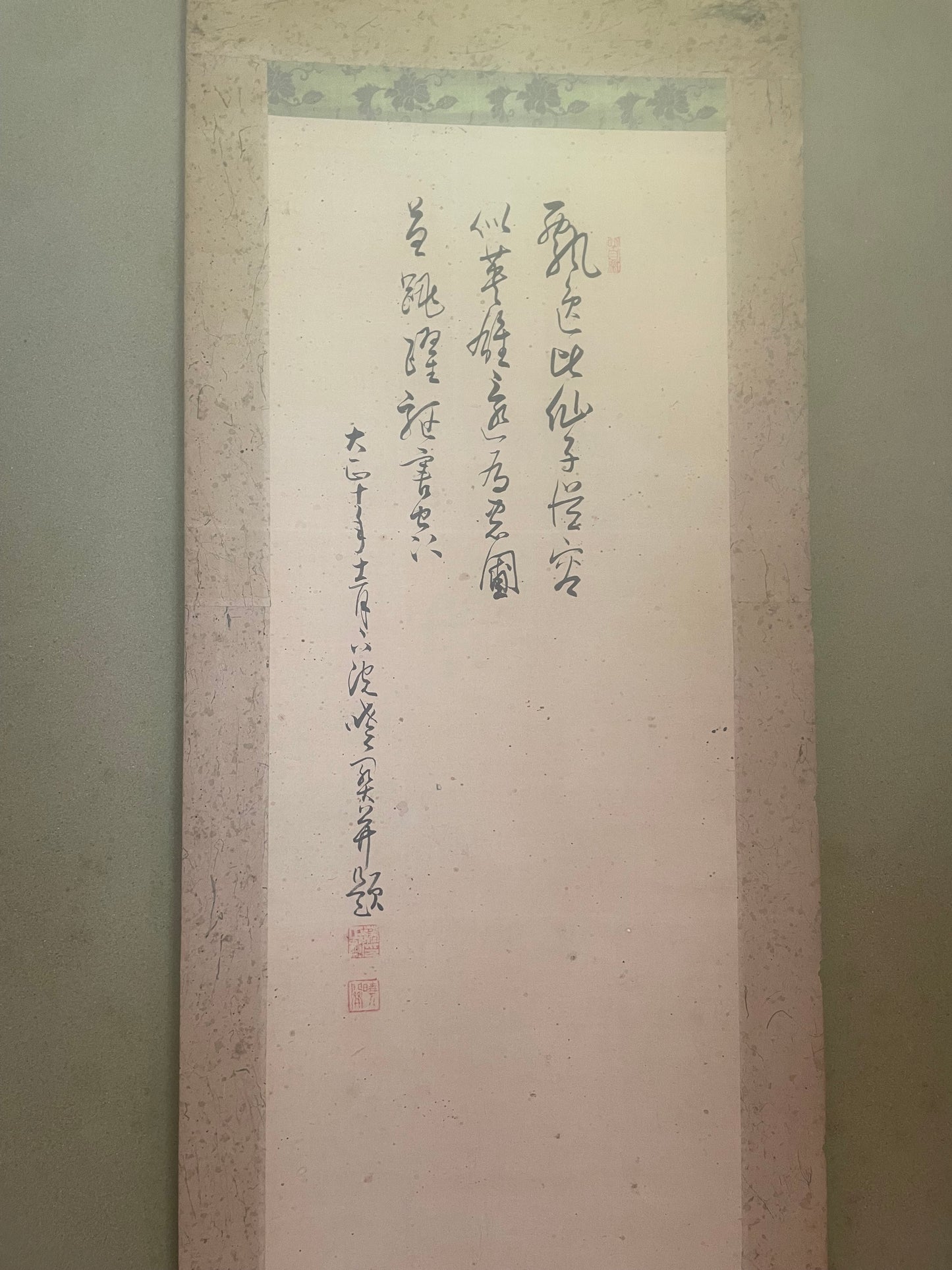Taishō 1921 Kakejiku Sumi-e Hanging Scroll of a Toad Artist Unknown (Approximately 185X40CM)