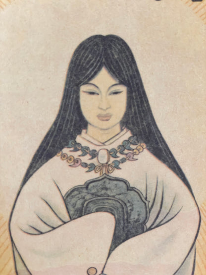 Showa 1950s–1970s Shinto Hanging Scroll – Amaterasu, Hachiman & Kasuga Deities (Approximately 145X55XCM)