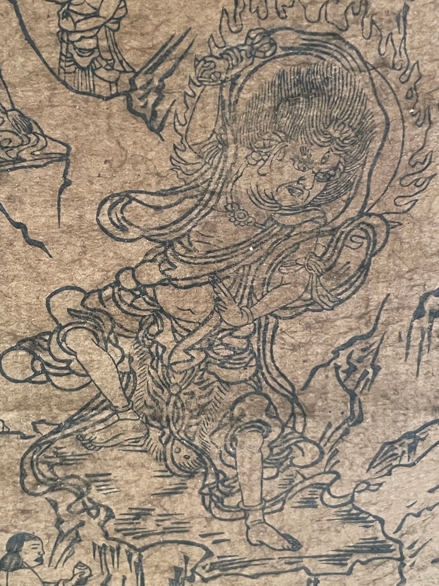 Edo 1750–1790 Shugendō Mandala Buddhist Hanging Scroll – Zaō Gongen and the Sacred Figures of Mount Ōmine (蔵王権現曼荼羅)