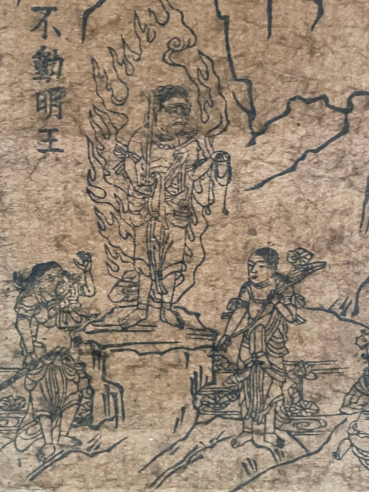 Edo 1750–1790 Shugendō Mandala Buddhist Hanging Scroll – Zaō Gongen and the Sacred Figures of Mount Ōmine (蔵王権現曼荼羅)