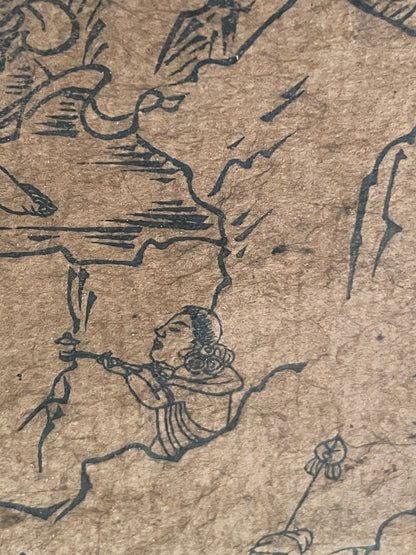 Edo 1750–1790 Shugendō Mandala Buddhist Hanging Scroll – Zaō Gongen and the Sacred Figures of Mount Ōmine (蔵王権現曼荼羅)