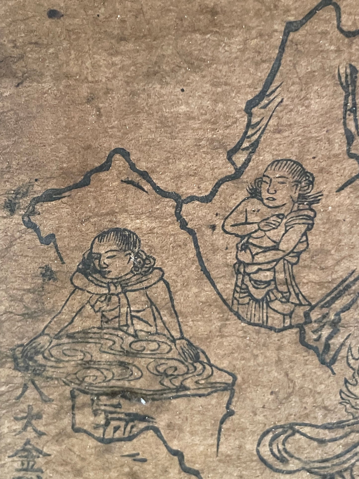 Edo 1750–1790 Shugendō Mandala Buddhist Hanging Scroll – Zaō Gongen and the Sacred Figures of Mount Ōmine (蔵王権現曼荼羅)