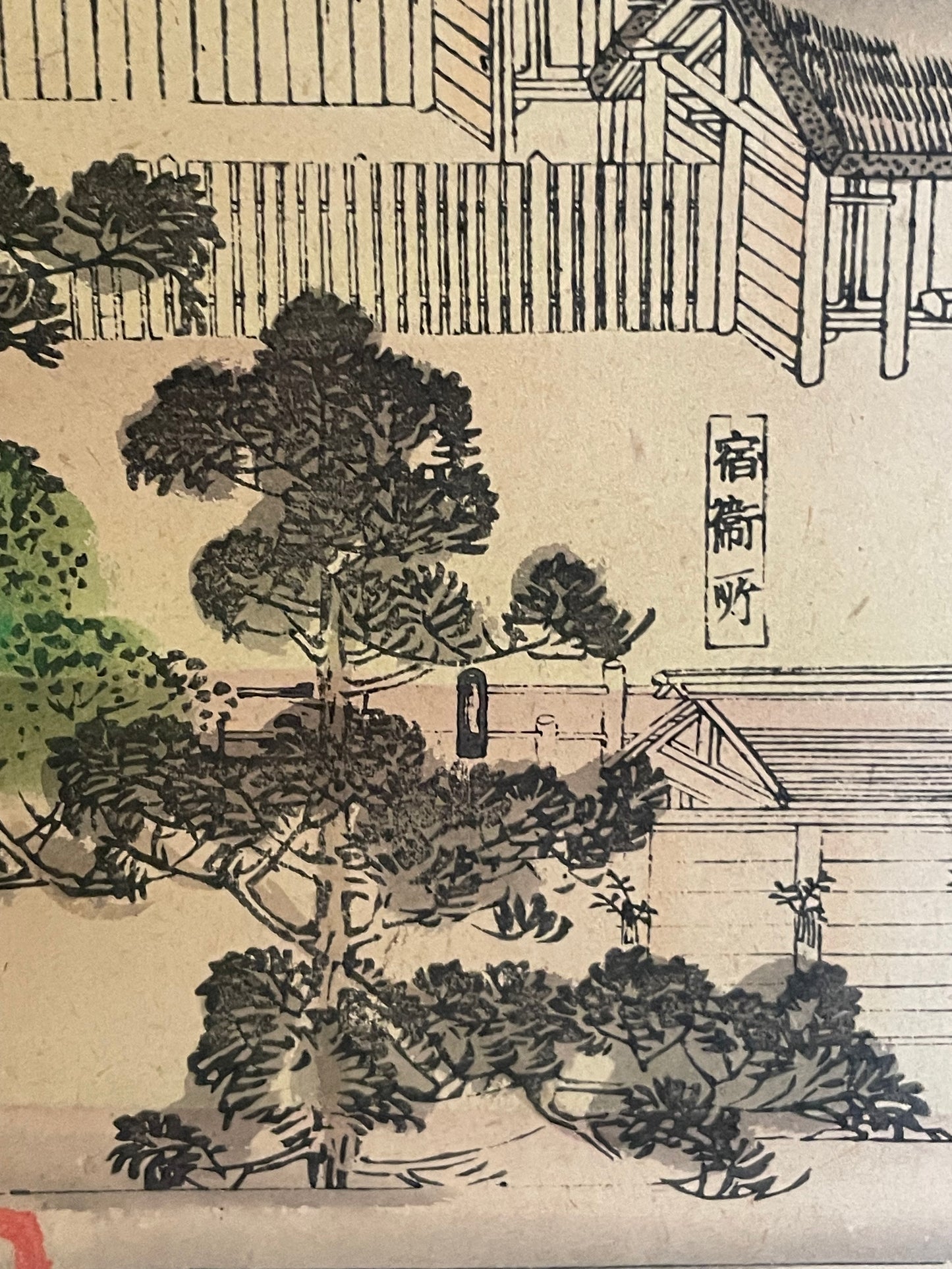 Meiji 1880s–1900 Ukiyo-e Inner Shrine of Ise Grand Shrine (伊勢神宮内宮図) (Approximately 160X60CM)