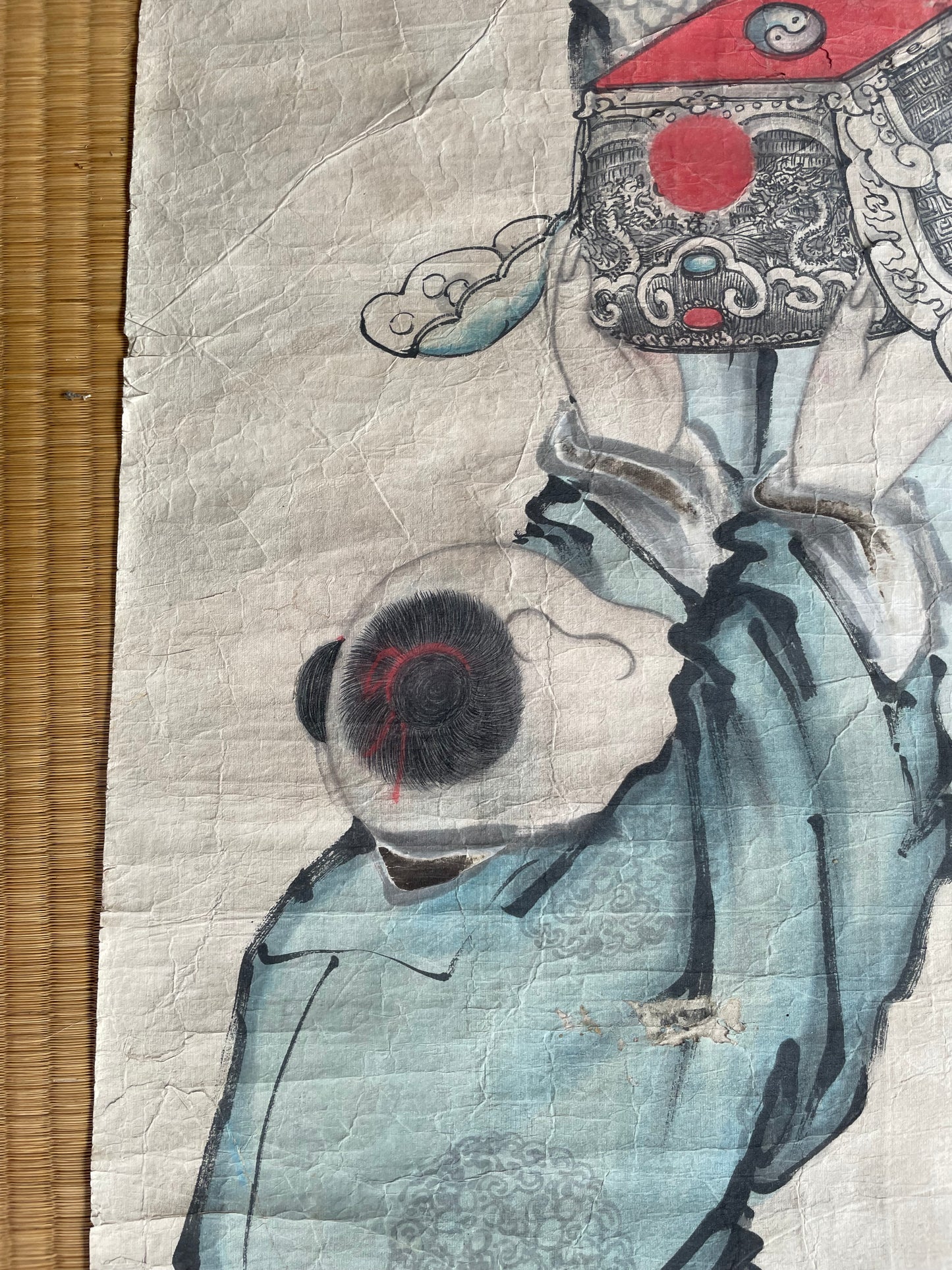 Meiji-Taisho 1900–1913 "Chinese Court Official Receives Imperial Seal" (高官図) by Hidezaki (Approximately 64X134CM)