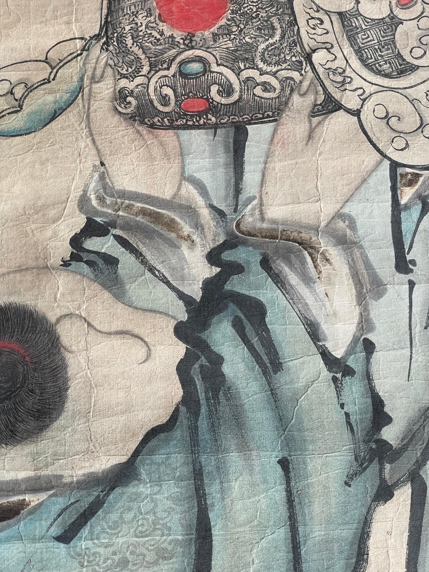 Meiji-Taisho 1900–1913 "Chinese Court Official Receives Imperial Seal" (高官図) by Hidezaki (Approximately 64X134CM)