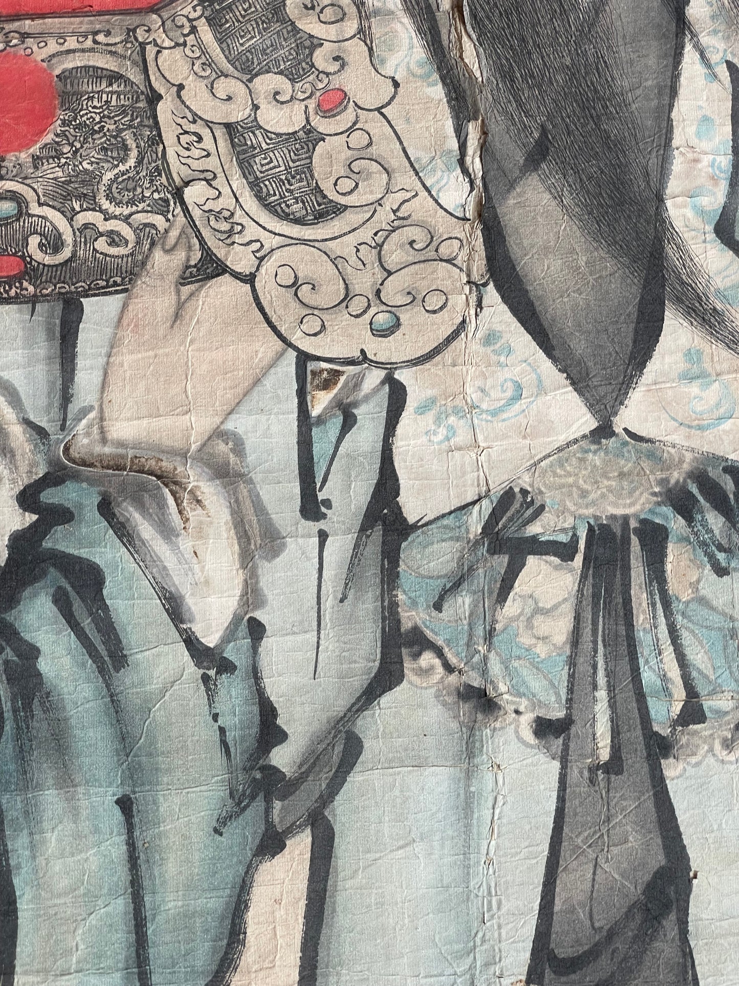 Meiji-Taisho 1900–1913 "Chinese Court Official Receives Imperial Seal" (高官図) by Hidezaki (Approximately 64X134CM)