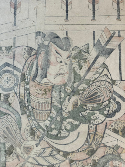 1920–1940 Iwata Print Institute Hand-Printed Torii Kiyomitsu Kabuki Actor Woodblock Print (Approximately 44X30CM)