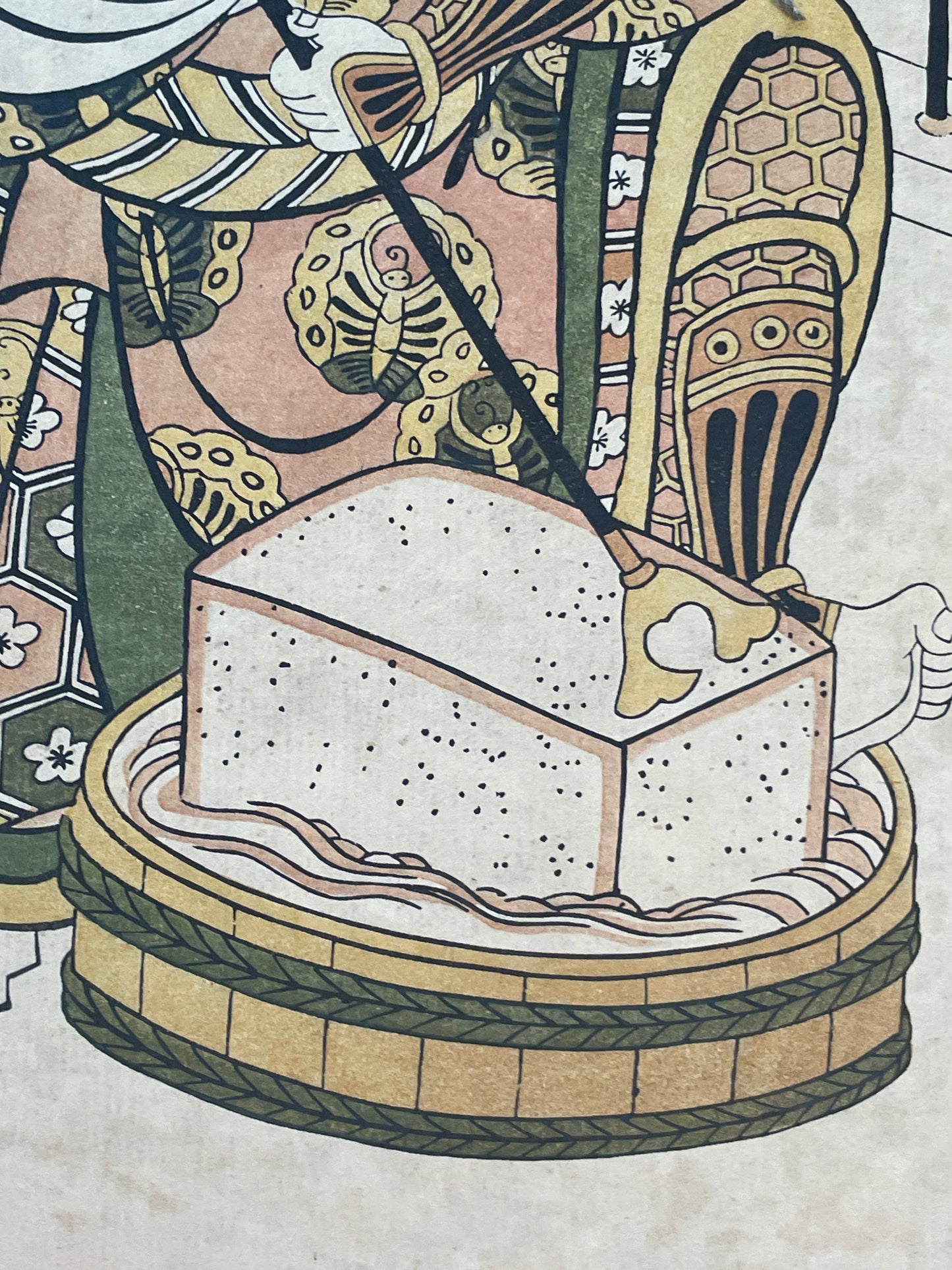 1920–1940 Iwata Print Institute Hand-Printed Torii Kiyomitsu Kabuki Actor Woodblock Print (Approximately 44X30CM)