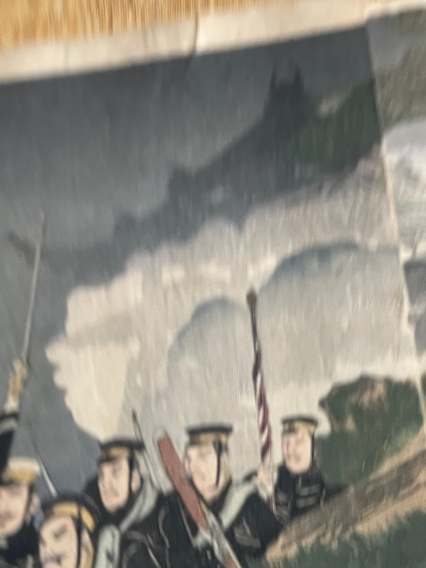 1898 Ukiyo-e "First Sino-Japanese War Battle of Jiuliancheng" by Utagawa Kokunimasa (Approximately 75X38CM)