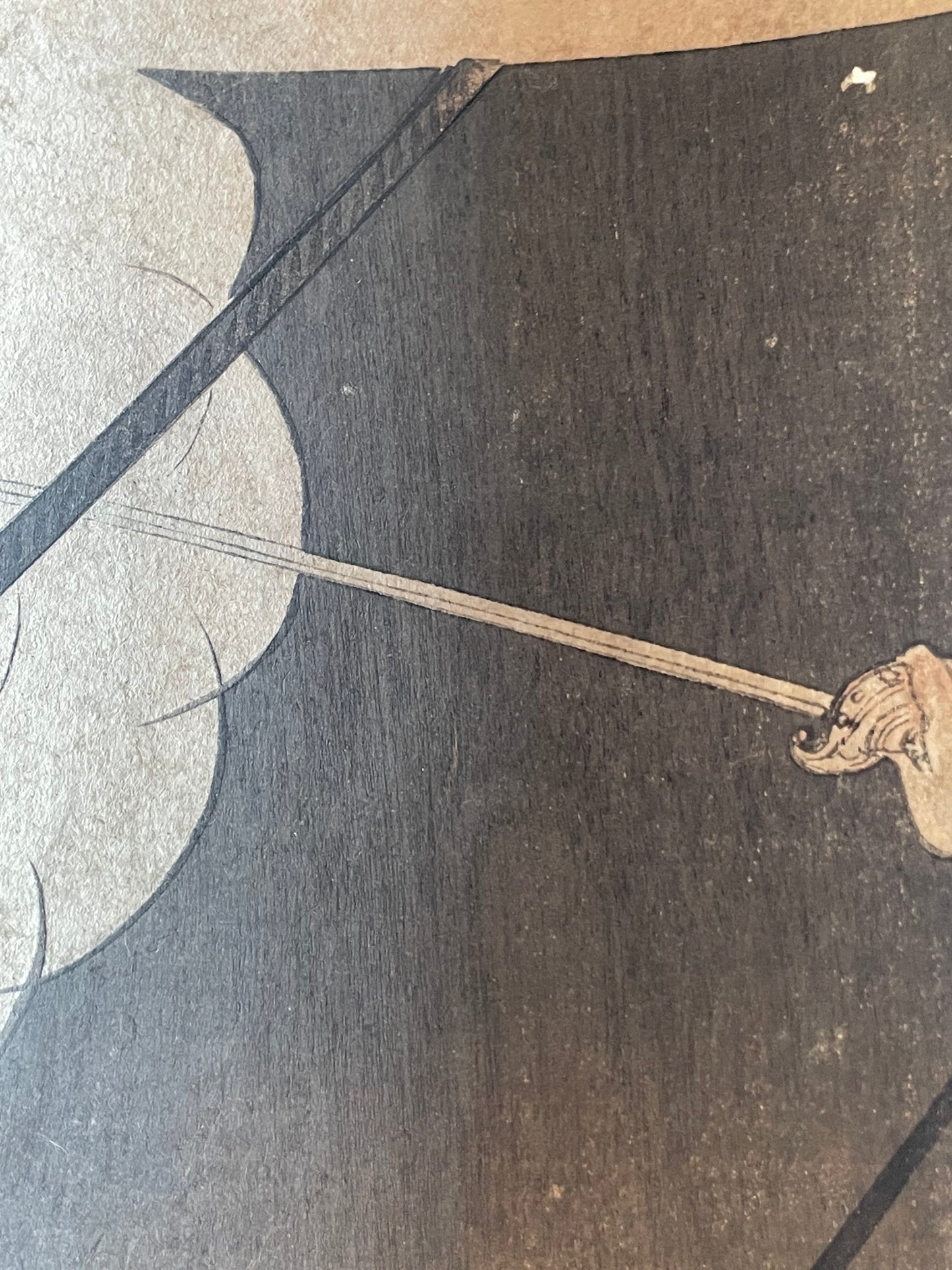 Meiji 1904 Ukiyo-e "Prince Kikumaro Aboard the Yakumo" by Takahashi Yoshikuni (Approximately 38X75CM)