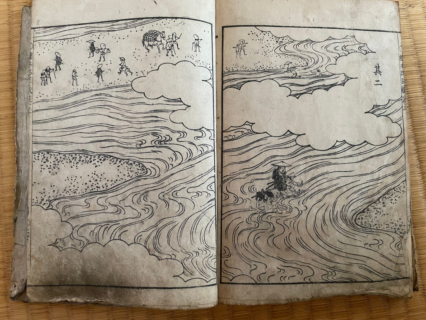 Edo 1808 Ehon Chūshingura  Forty-Seven Rōnin -Set of 3. Illustrated by Katsushika Hokusai