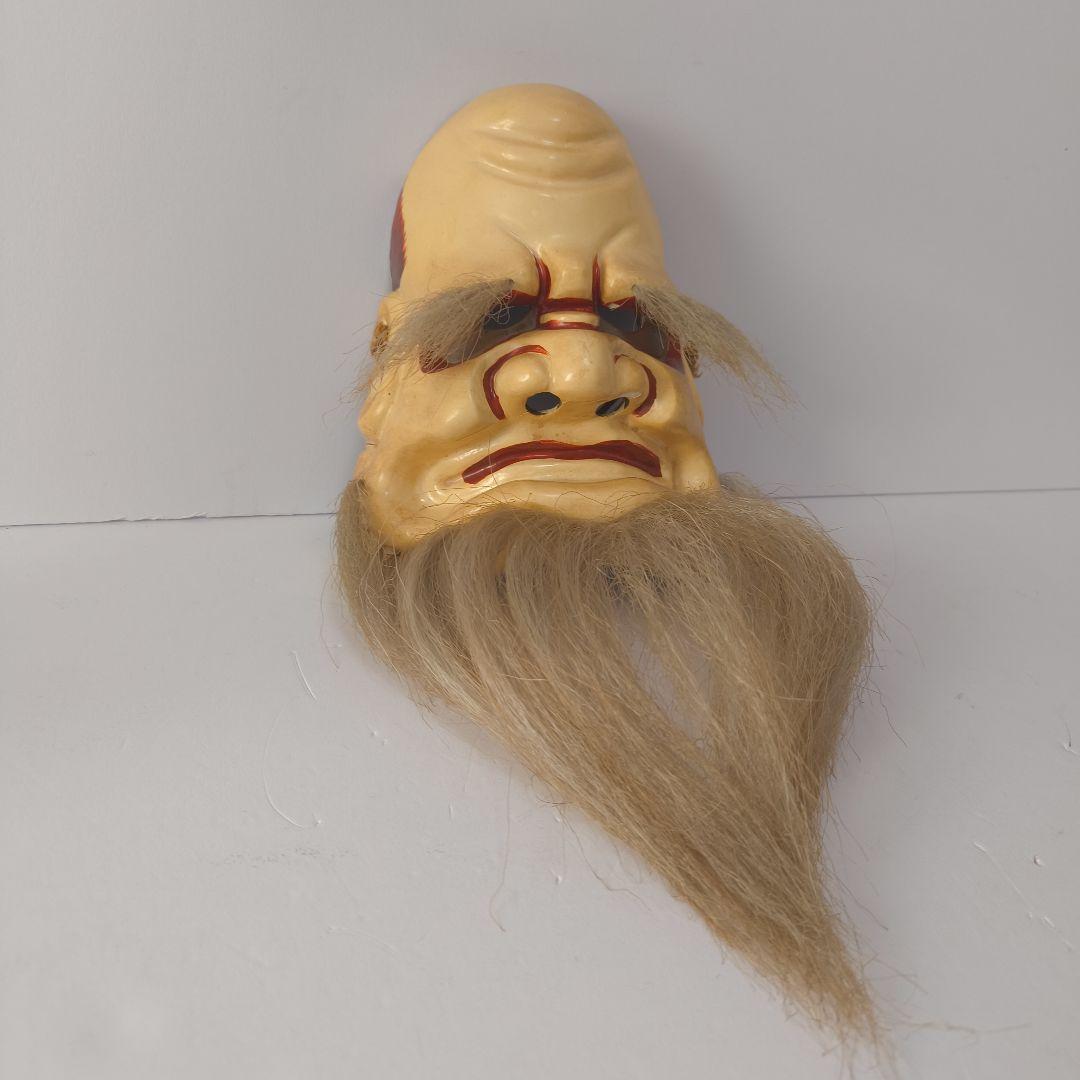 1950s–60s Omoikane-no-Mikoto Kagura Mask 思兼命神楽面 (Approx. 22 x 16 cm)
