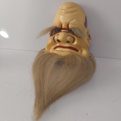 1950s–60s Omoikane-no-Mikoto Kagura Mask 思兼命神楽面 (Approx. 22 x 16 cm)