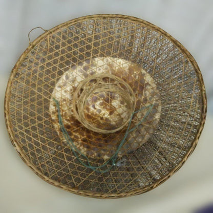Edo–Meiji Period Sugegasa 菅笠 Bamboo Hat (Approx. 50 cm Diameter)