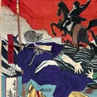 1877 Satsuma Rebellion War Triptych by Kobayashi Kiyochika – Contemporary Account of the Last Samurai (37X76CM)