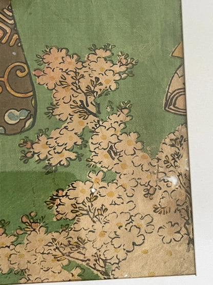 1854 Edo Era Ukiyo-e Set by Utagawa Kunisada. Beauties Admire Sakura in Kyoto. New A3 Preservation Frames