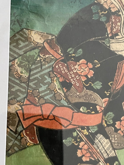 1854 Edo Era Ukiyo-e Set by Utagawa Kunisada. Beauties Admire Sakura in Kyoto. New A3 Preservation Frames