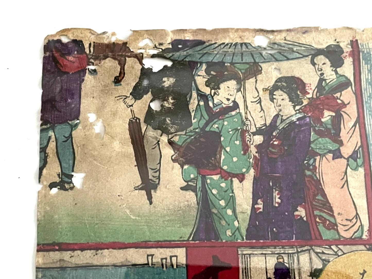 1873 Meiji Era Ukiyo-e Woodblock Printed Board Game Sugoroku Famous Places of Tokyo. New A3 Preservation Frame
