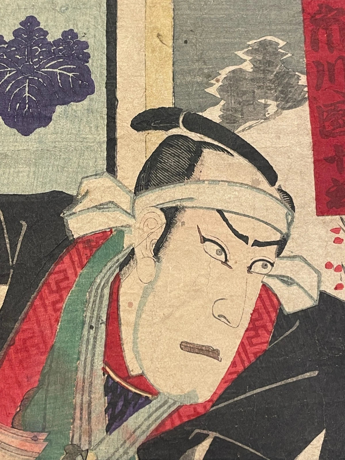1884 Ukiyo-e 47 Ronin Night Attack Chishungura by Utagawa Kunisada III  37X50CM