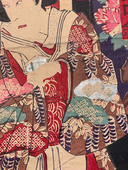 1862 Kabuki Performance, The Maid Ohatsu Takes Revenge by Utagawa Kunisada (Approximately 25X37CM)