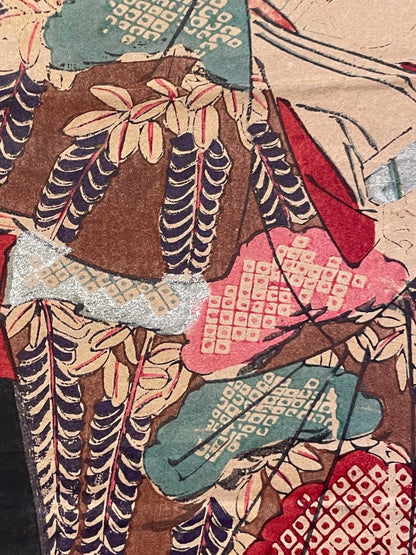 1862 Kabuki Performance, The Maid Ohatsu Takes Revenge by Utagawa Kunisada (Approximately 25X37CM)
