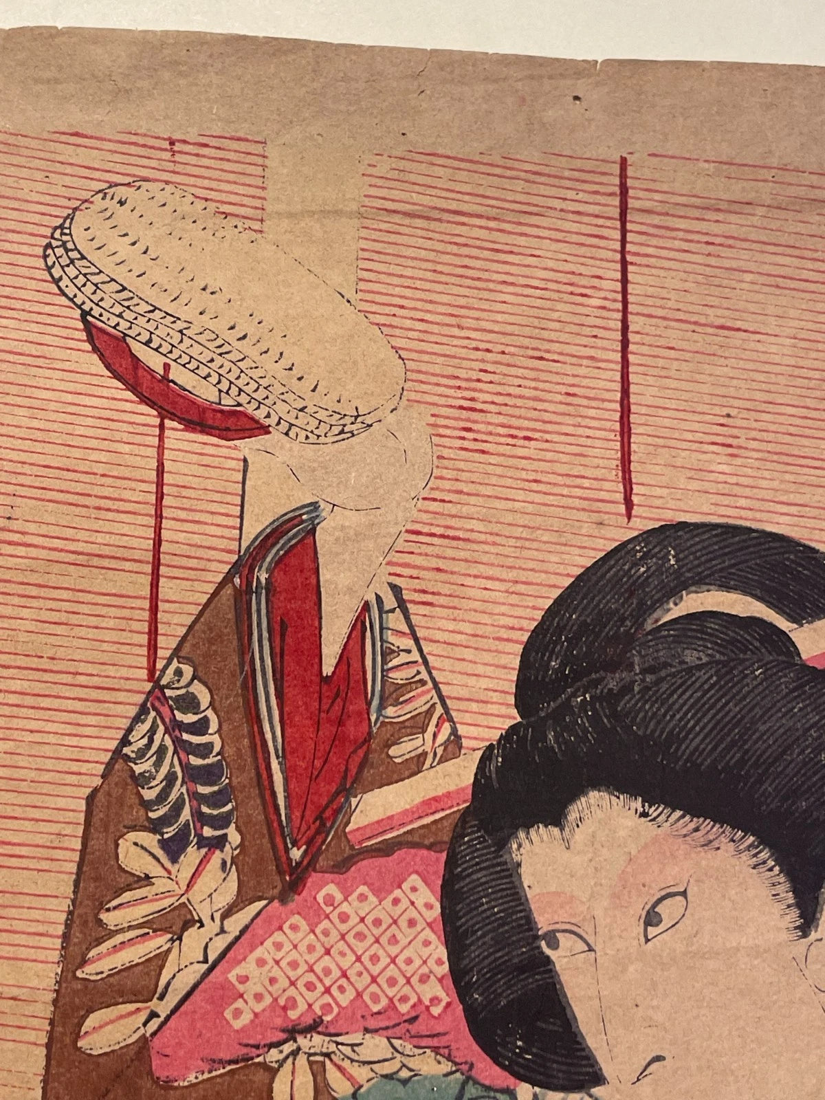 1862 Kabuki Performance, The Maid Ohatsu Takes Revenge by Utagawa Kunisada (Approximately 25X37CM)